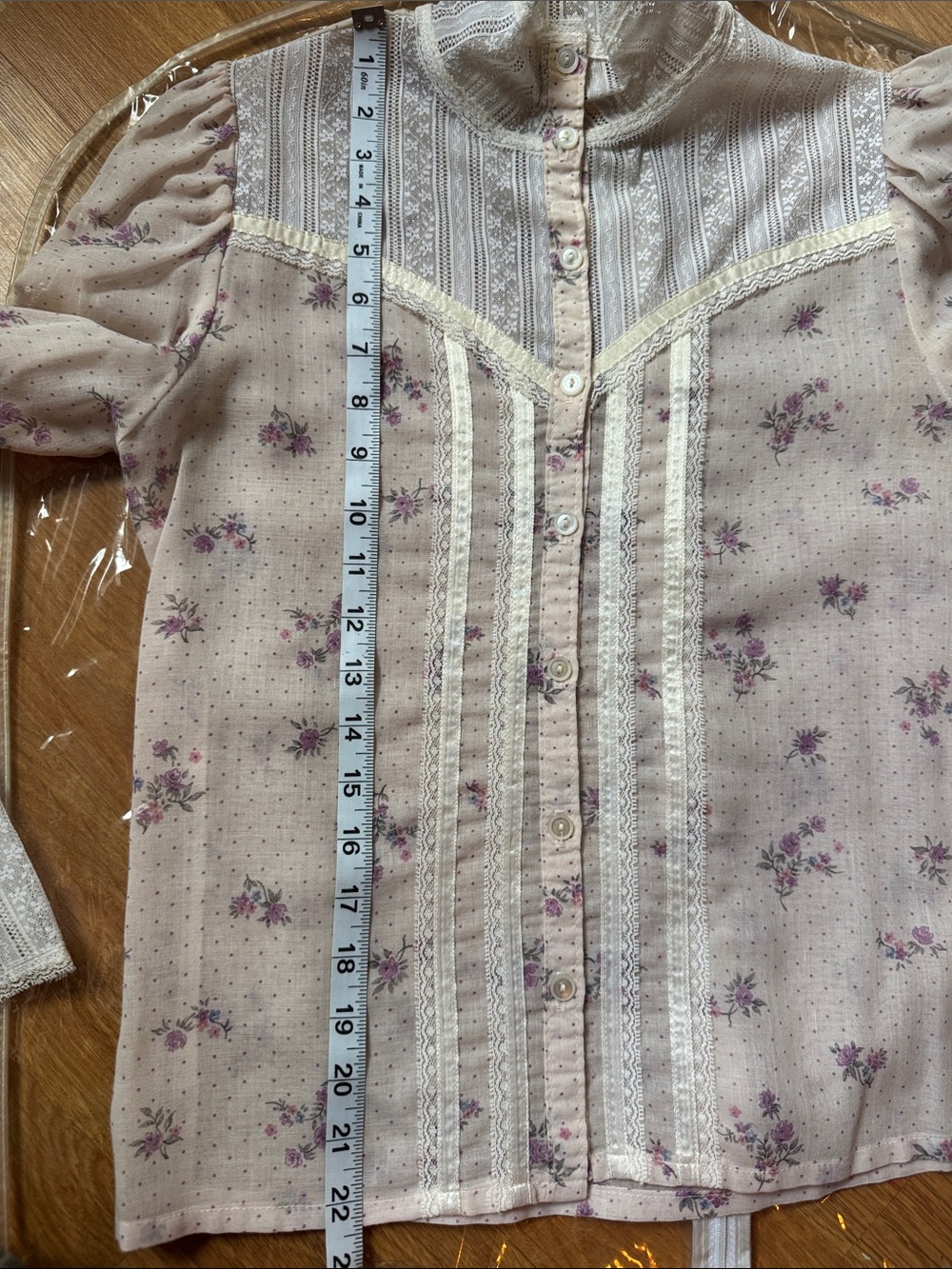 RARE 1981 Gunne Sax Sheer skirt top set cottagecore floral Two-Piece bridal prom - Picture 10 of 16